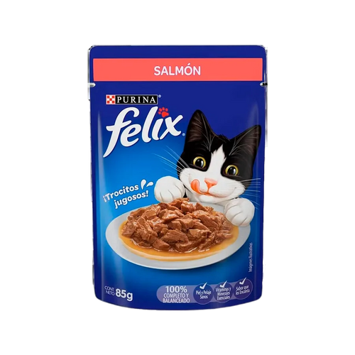 Pouch Gato Purina Felix Salmon 85g
