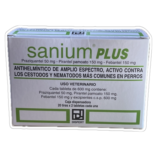 Sanium Plus Perros Antiparasitario Caja x 40 Comprimidos