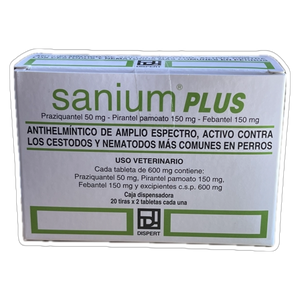 Sanium Plus Perros Antiparasitario Caja x 40 Comprimidos