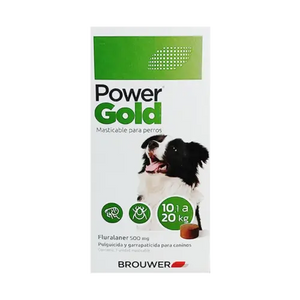 Pastilla Antipulgas Power Gold Brouwer Perros 10.1 a 20Kg (3 meses)