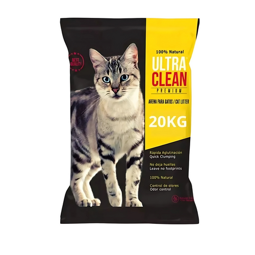 Arena Aglomerante Gato Ultra Clean 20kg Lavanda Con Regalo