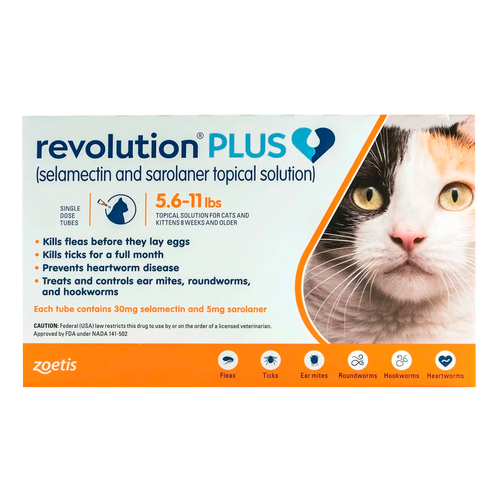 Revolution Plus Para Gatos Medianos (2.5-5Kg)
