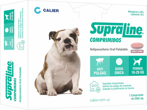 Pastilla Antipulgas Supraline Perros 10 A 20 Kg ( 3 Meses)