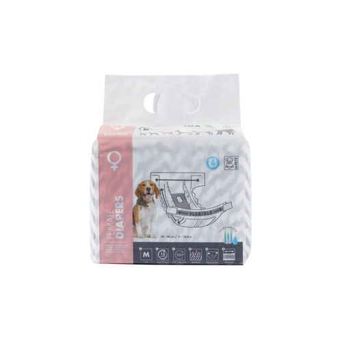 Pañal M-PETS Hembra Diapers Dog  M x (10UNID)