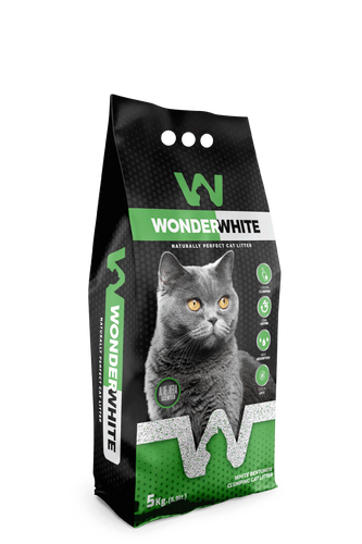 Arena Aglomerante Gato Wonder White 5kg Aloe Vera
