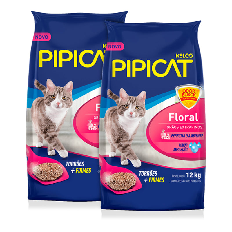Arena Aglomerante Pipicat Aroma Floral 24Kg