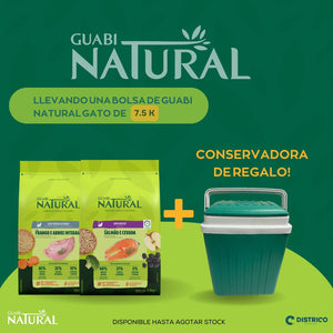 Guabi Natural Gato Castrado Senior Pollo y Arroz Integral 7.5Kg con Regalo