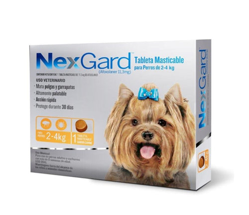 Nexgard Pastilla Antipulgas 2 a 4Kg (30 Días)