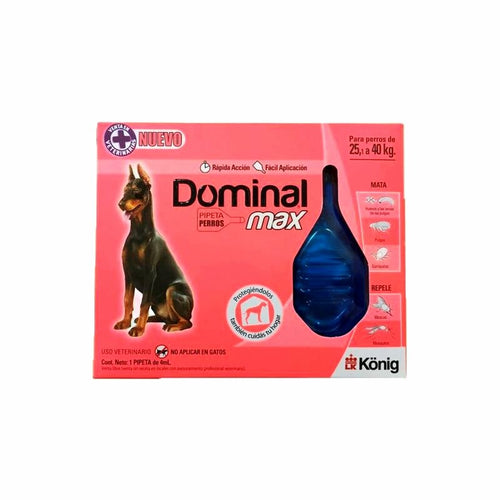 Pipeta Anti Pulgas y Garrapatas Dominal Max 25 A 40Kg