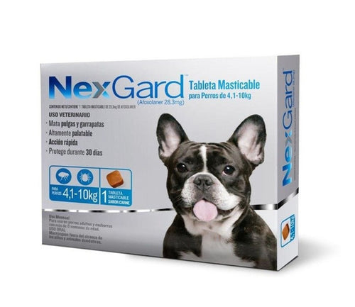 Nexgard Pastilla Antipulgas 4.1 a 10Kg (30 Días)