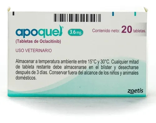 Apoquel Dermatitis Alérgica En Perro 3.6 Mg x  20 Comprimidos
