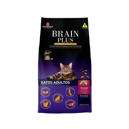 Brain Plus Gato Adulto Premium Carne 10kg con Regalo