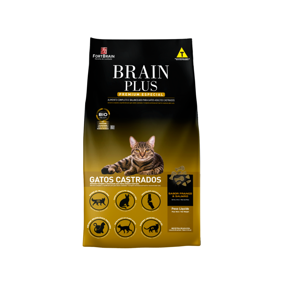 Brain Plus Gato Castrado Premium 10.1Kg con Regalo