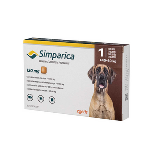 Tableta Antipulgas Garrapatas Simparica 40 A 60kg  1 comprimido