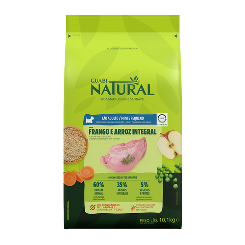 Guabi Natural Perro Adulto Raza Pequeña Pollo y Arroz 10Kg con Regalo