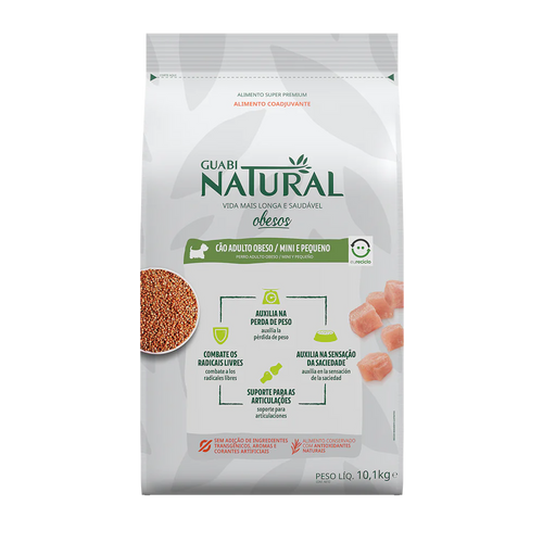 Guabi Natural Perro Obeso Raza Pequeña Pollo 10Kg con Regalo