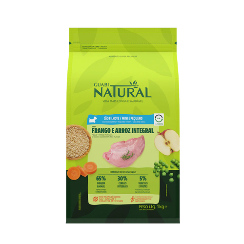 Guabi Natural Perro Cachorro Raza Pequeña Pollo y Arroz 10Kg con Regalo