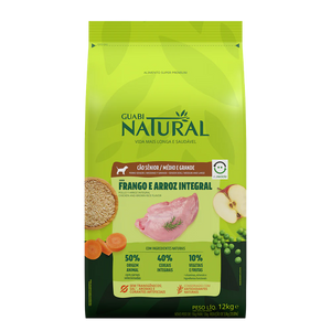 Guabi Natural Perro Senior Raza Mediana y Grande Pollo y Arroz 12Kg con Regalo