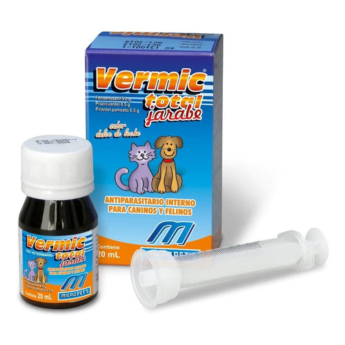 Jarabe Desparasitante Perro Y Gato 20ml Vermic Total