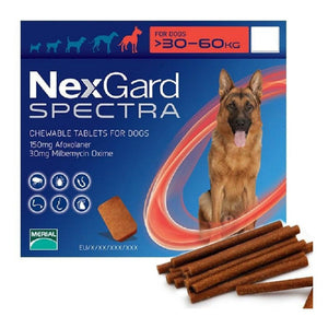 Nexgard Spectra Pastilla Antiparásito 30 a 60Kg Promo 3+1
