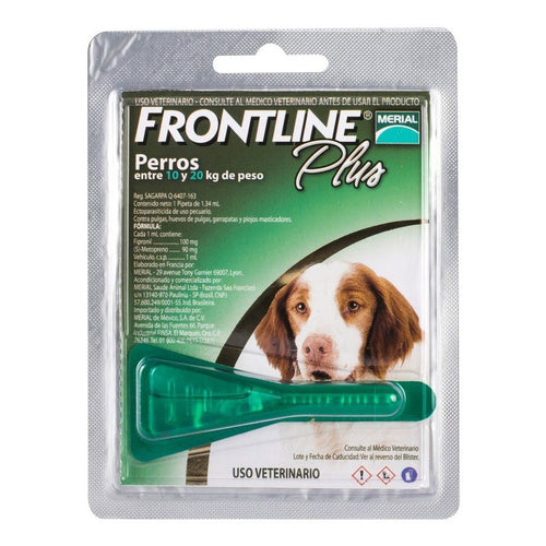 Frontline Plus Antipulgas Para Perros De 10 A 20kg