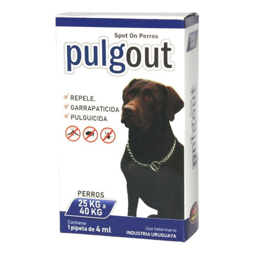 Pipeta Pulgout Perro De 25 A 40 Kilos