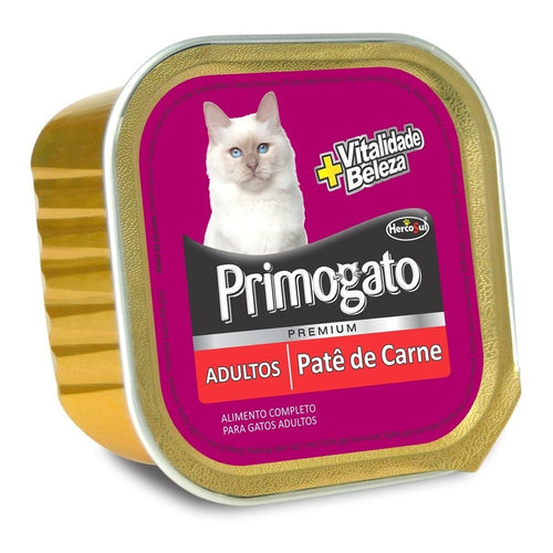 Pate Premium Primogato Gato Adulto Carne 150g