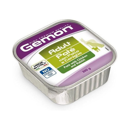 Pate Gemon High Premium Adulto Pollo y Conejo 300g x 12 uds.