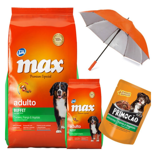 Max Buffet 20 Kg + 2 Kg Con Paraguas Y Pouch