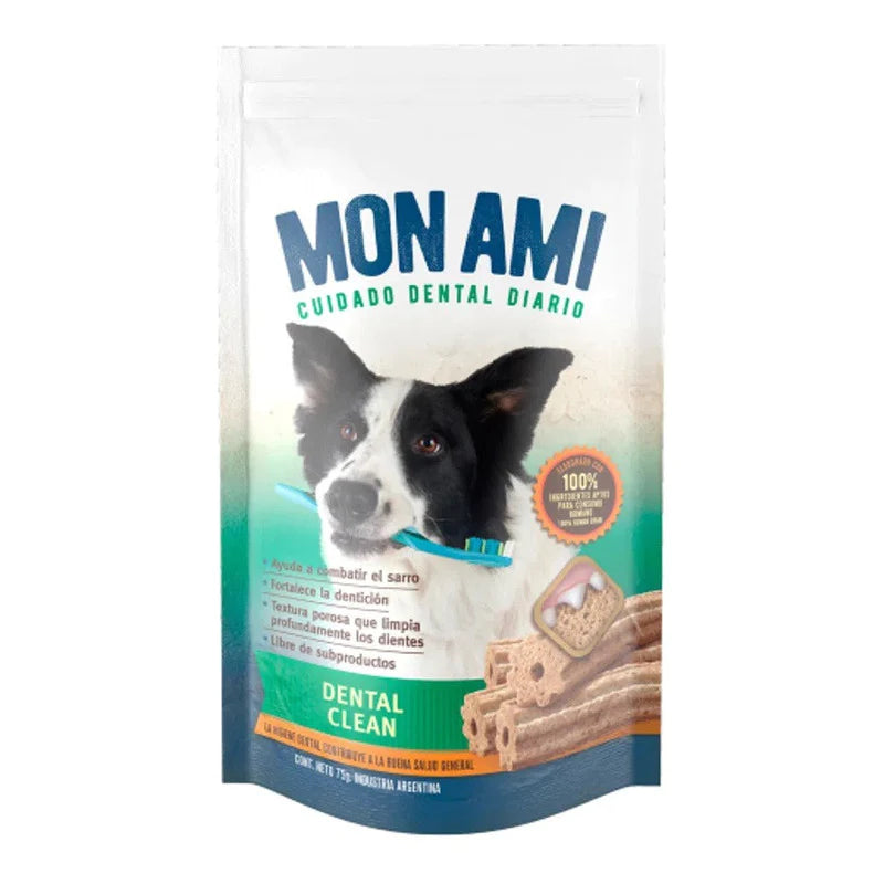 Snacks Para Perros Salud Bucal Mon Ami Dental Clean 75g