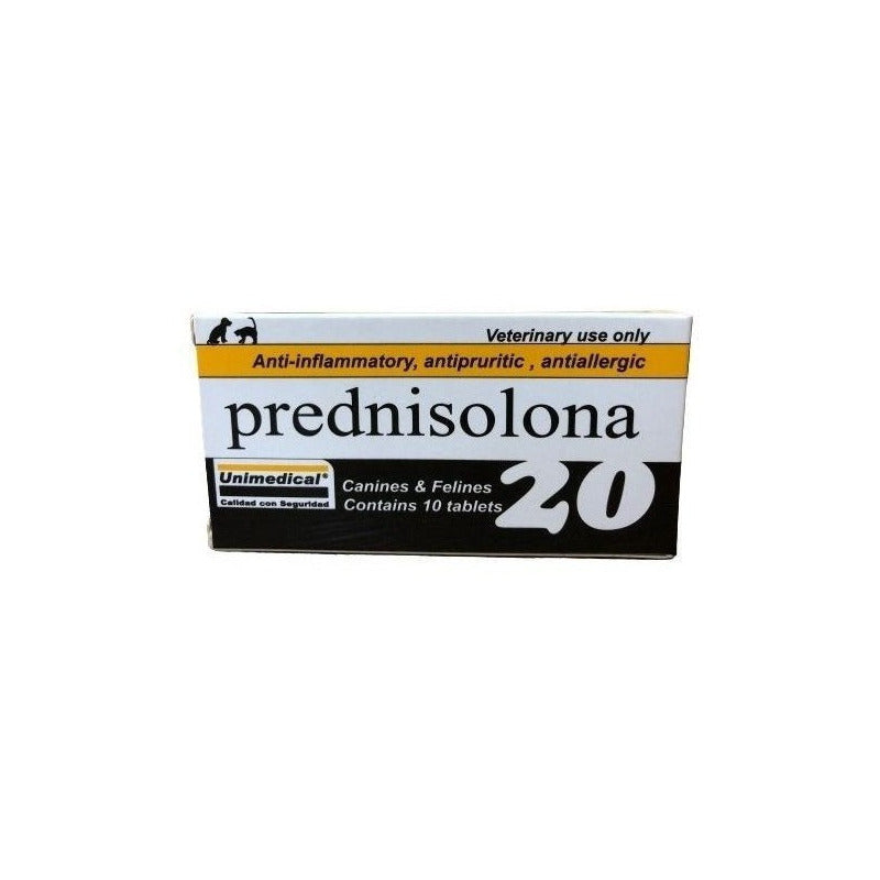 Prednisolona 20 Antialérgico Unimedical x 10 Comprimidos – Veterinaria ...