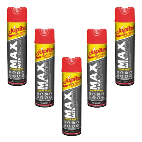 Insecticida En Aerosol Max Olor Suave Júpiter 360 Ml X 5 Und