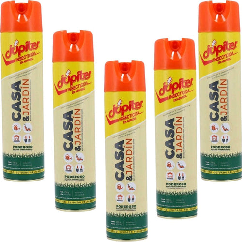 Insecticida Aero Casa Y Jardín Júpiter 360 Ml  X 5 Unidades