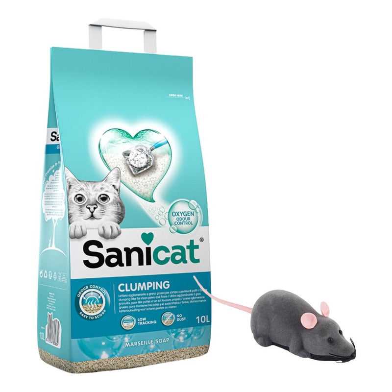 Arena Aglomerante Sanicat Clumping 10 Litros Aroma Marsella