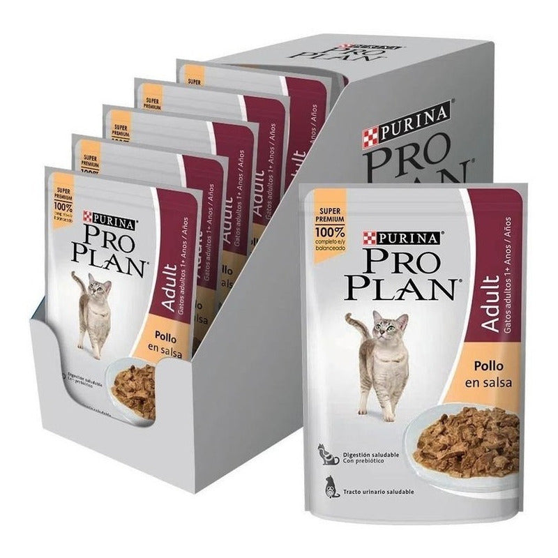 Pouch Pro Plan Gato Adulto  Pollo En Salsa 85 G X 12 Unds