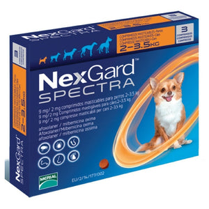 Nexgard Spectra Pastilla Antiparásito 2 a 3.5Kg Promo 3+1