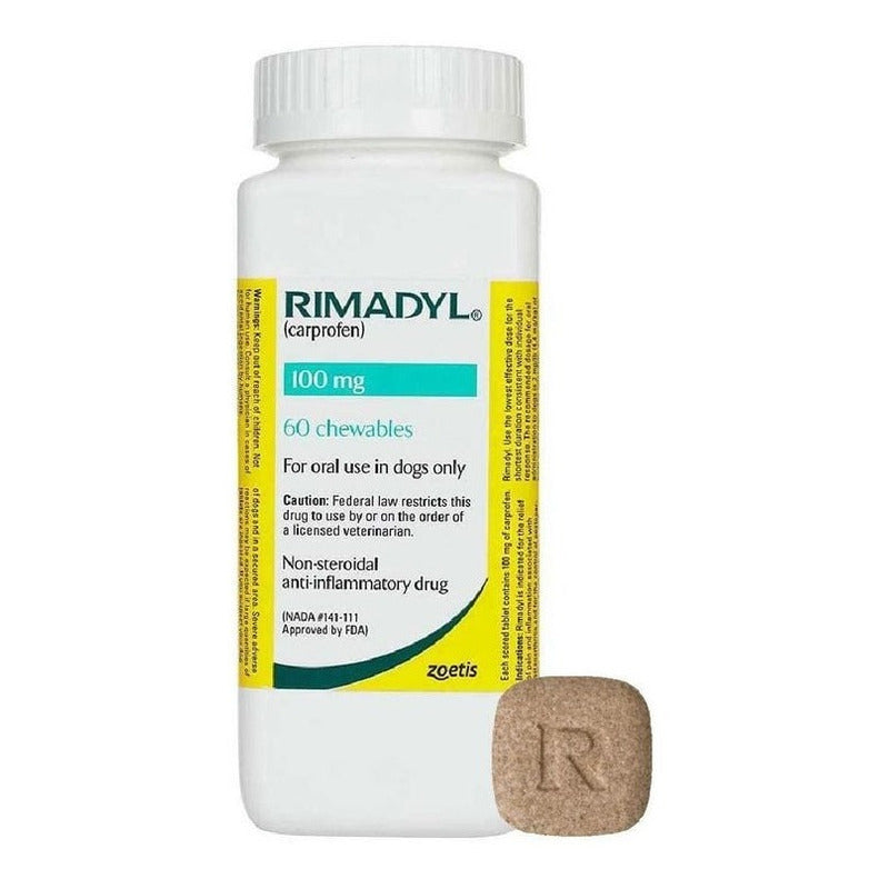 Rimadyl 100mg Antinflamatorio No Esteroideo X 60 Comprimidos
