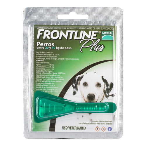 Frontline Plus Antipulgas Para Perros De 20 A 40kg