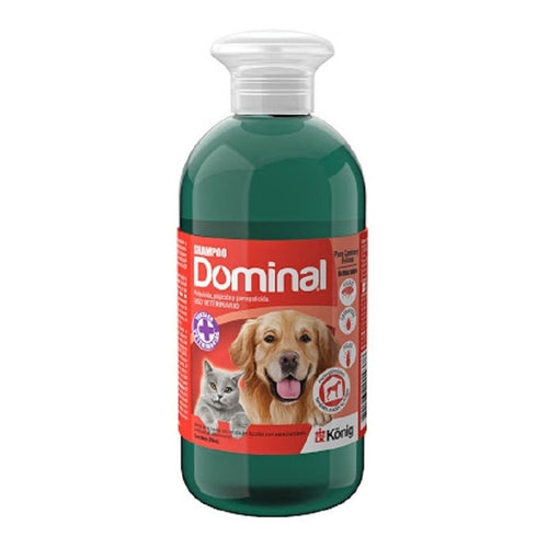 Shampoo Dominal Para Perros y Gatos Anti Pulgas y Garrapatas 250ml