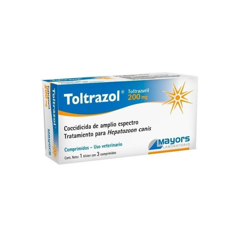 Toltrazol 200mg x 3 Comprimidos Laboratorio Mayors
