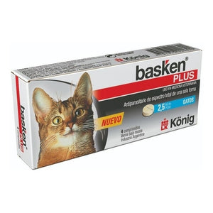 Basken Plus Antiparasitante Gatos X 4 Comp Hasta 10 Kg
