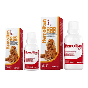 Hemolitan Pet Vetnil Suplemento Vitamínico Mineral 30ml