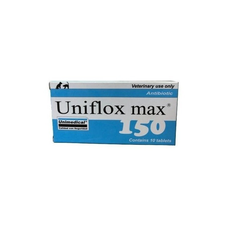 Uniflox Max 150 Enrofloxacina Unimedical 10 Comprimidos