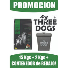 Cargar imagen en el visor de la galería, Three Dogs Super Premium Adulto 15+2kg con Contenedor