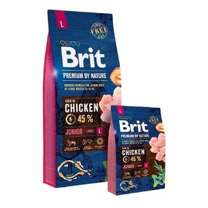 Brit Premium Cachorro Raza Grande 15kg con Regalo (45% Pollo)