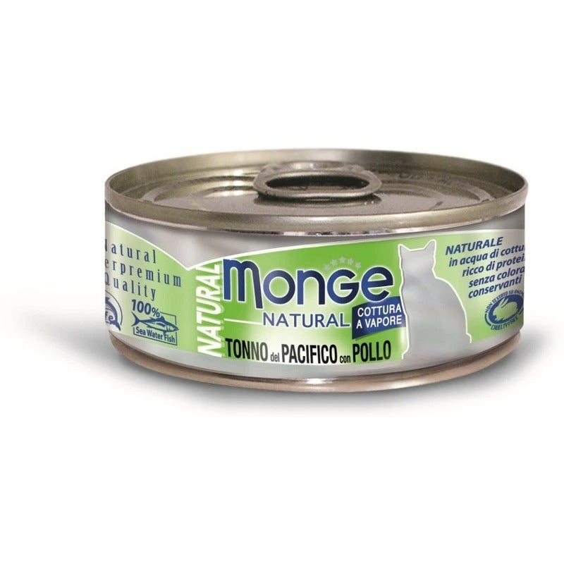 Pate Para Gato Monge Natural Super Premium Atun y Pollo 80g