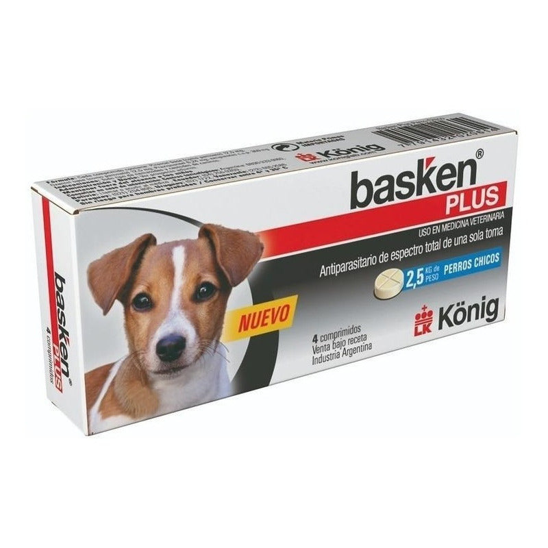 Basken Plus Antiparasitante Perro X 4 Comp Hasta 10 Kg