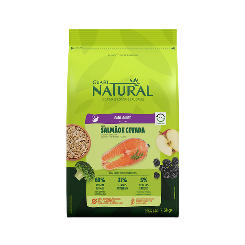 Guabi Natural Gato Adulto Salmon y Cebada 7.5Kg con Regalo