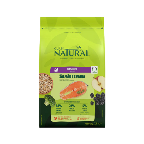 Guabi Natural Gato Adulto Salmon y Cebada 1.5Kg con Regalo