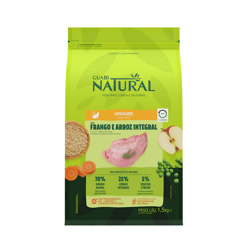 Guabi Natural Gatito Pollo y Arroz Integral 1.5Kg con Regalo